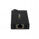 3 Port Portable USB 3.0 Hub with Gigabit Ethernet Adapter NIC -  Aluminum w/ Cable
