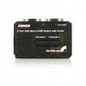 StarTech.com  2 Port Black USB KVM Switch Kit with Audio and Cables