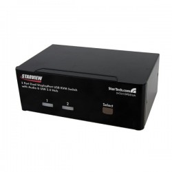 StarTech.com 2 Port Dual DisplayPort USB KVM Switch w/ Audio &amp;amp; USB Hub