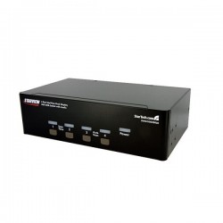 StarTech.com  4 Port Dual DVI USB KVM Switch with Audio &amp;amp; USB 2.0 Hub
