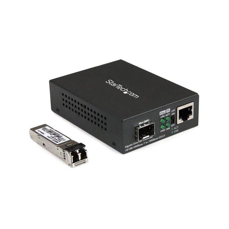 StarTech.com Gigabit Ethernet Fiber Media Converter - Compact - 850nm MM LC - 550m | StarTech.com Media Converters