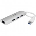 StarTech.com 3-Port Portable USB 3.0 Hub plus Gigabit Ethernet - Built-In Cable | StarTech.com Network Cards & Adapters