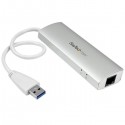 StarTech.com 3-Port Portable USB 3.0 Hub plus Gigabit Ethernet - Built-In Cable | StarTech.com Network Cards & Adapters