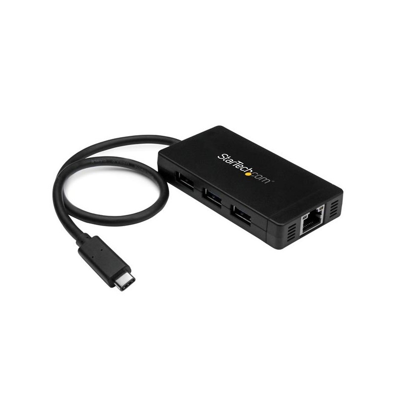 StarTech.com 3-Port USB 3.0 Hub plus Gigabit Ethernet - USB-C - Includes Power Adapter | StarTech.com Network Cards & Adapters