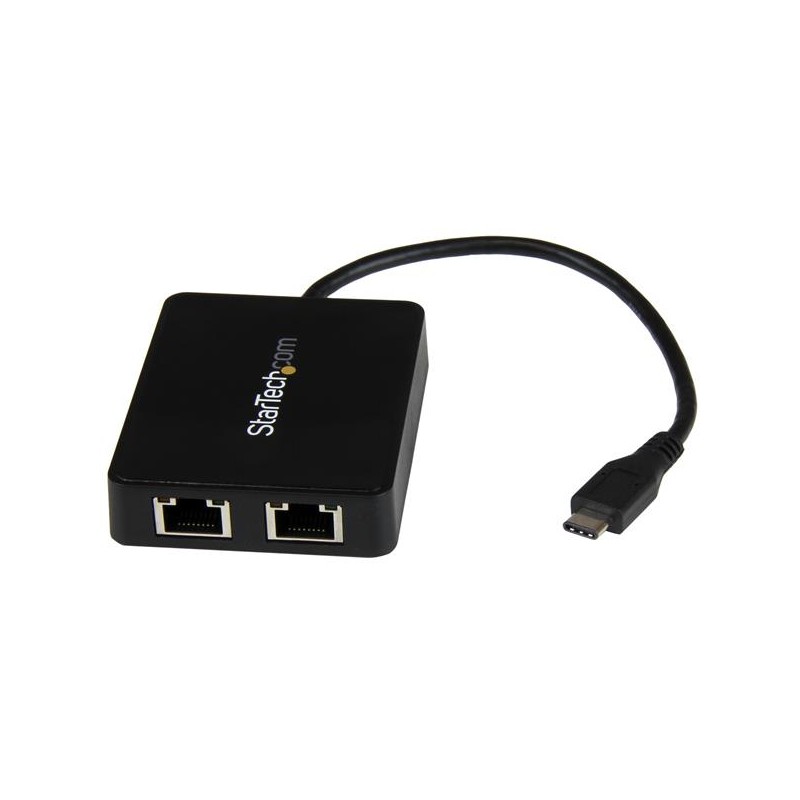 StarTech.com USB-C to Dual Gigabit Ethernet Adapter with USB (Type-A) Port | StarTech.com Network Cards & Adapters