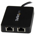 StarTech.com USB-C to Dual Gigabit Ethernet Adapter with USB (Type-A) Port | StarTech.com Network Cards & Adapters