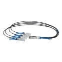 Intel X4DACBL1 1m QSFP 4x SFP Black, Blue fiber optic cable