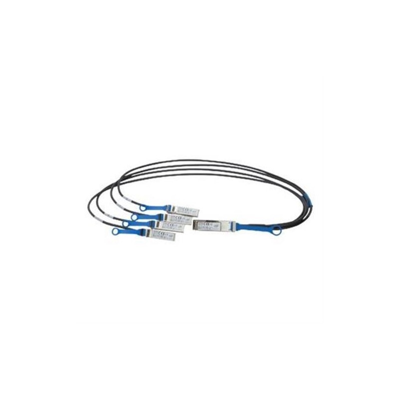 Intel X4DACBL1 1m QSFP 4x SFP Black, Blue fiber optic cable