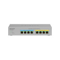 NETGEAR MS108TUP Unmanaged L2 2.5G Ethernet (100/1000/2500) Power over Ethernet (PoE) Grey