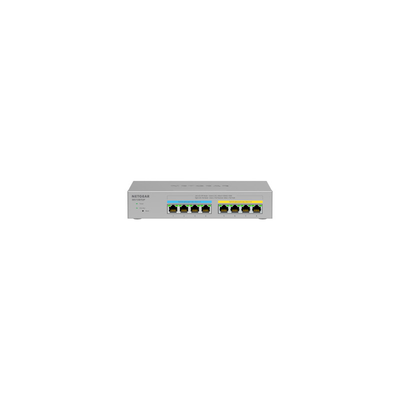 NETGEAR MS108TUP Unmanaged L2 2.5G Ethernet (100/1000/2500) Power over Ethernet (PoE) Grey