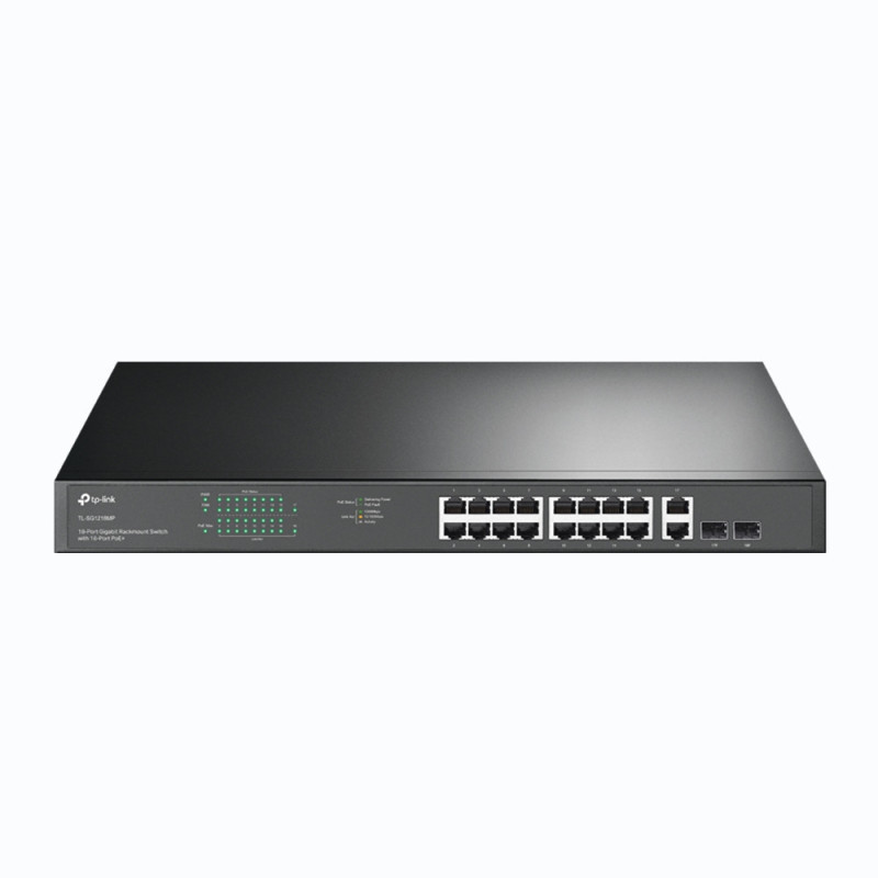 P-Link 18-Port Gigabit Rackmount Switch with 16 PoE+