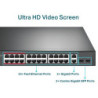 P-Link 24-Port 10/100Mbps + 2-Port Gigabit Unmanaged PoE+ Switch