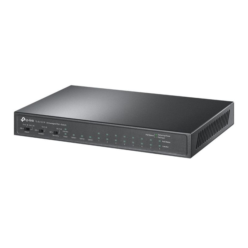P-Link 8-Port 10/100Mbps + 3-Port Gigabit Desktop Switch with 8-Port PoE+