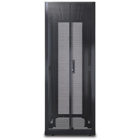 PC NetShelter SX, Networking Rack Enclosure, 42U, Black, 1991H x 750W x 1070D mm with Casters, Feet, Vertical Cable Managers, S