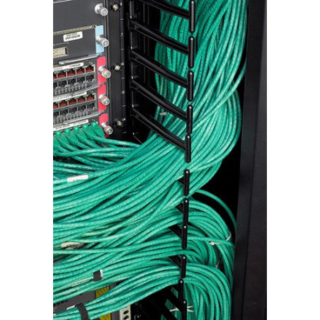 PC NetShelter SX, Networking Rack Enclosure, 42U, Black, 1991H x 750W x 1070D mm with Casters, Feet, Vertical Cable Managers, S