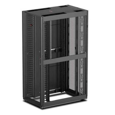 PC NetShelter SX, Networking Rack Enclosure, 42U, Black, 1991H x 750W x 1070D mm with Casters, Feet, Vertical Cable Managers, S