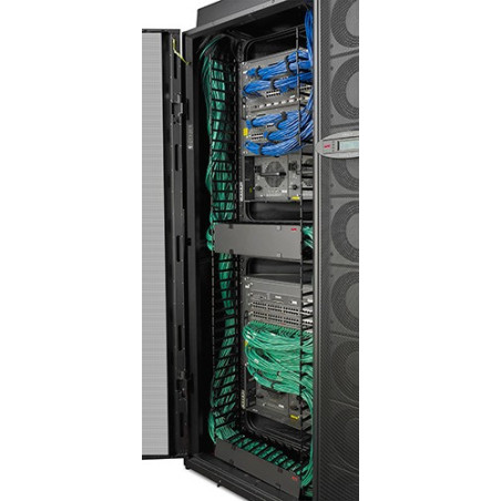PC NetShelter SX, Networking Rack Enclosure, 42U, Black, 1991H x 750W x 1070D mm with Casters, Feet, Vertical Cable Managers, S