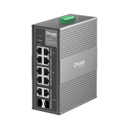 P-Link Omada 10-Port Gigabit Industrial Easy Managed Switch with 6-Port PoE+ and 2-Port PoE++