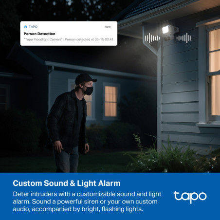 P-Link Solar-Powered Floodlight Pan/Tilt Security Camera Kit